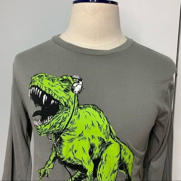 Dino tee Long Sleeves Circo Gray XL Slim unisex - Picture 2 of 12